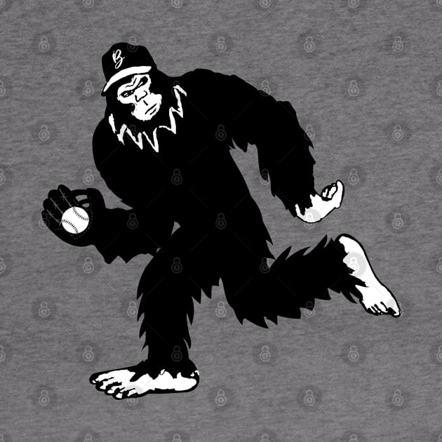 Funny Bigfoot Baseball by Tesszero